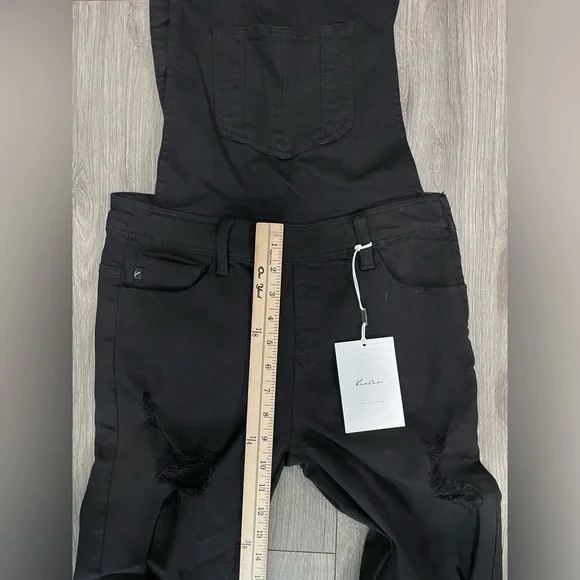 Kancan black distressed overalls size XS NWT - Picture 8 of 11